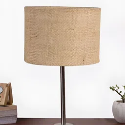 Aura Beige Metal Cylindrical Shaped Table Lamp-image-57
