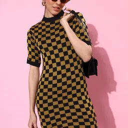 The Roadster Life Co. Checked Sheath Dress-image-17