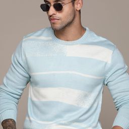 The Roadster Lifestyle Co. Striped Acrylic Pullover-image-29