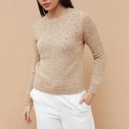 Code By Lifestyle Beige Regular Fit Embellished Sweater-picture-37
