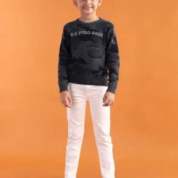 US Polo Kids Boys Navy Cotton Camouflage Sweaters Cardigans-image-89