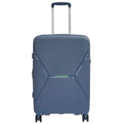 United Colors of Benetton Galaxy Blue Textured Hard Large Trolley Bag - 75 Cm-39