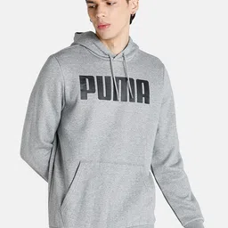 Puma Men Grey Printed Hooded Regular Fit Sweatshirt-image-77