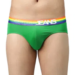 UnderJeans by Spykar Green Briefs-image-85
