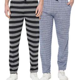 Vimal Jonney Multicolor Cotton Trackpants - Pack of 2-image-64