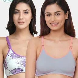Inner Sense Multicolored Non Wired Non Padded Nursing Bra (Pack Of 2)-image-20