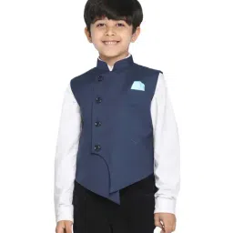 VASTRAMAY Kids Navy Nehru Jacket-image-120