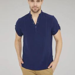 Identiti Navy Slim Fit Shirt-image-49