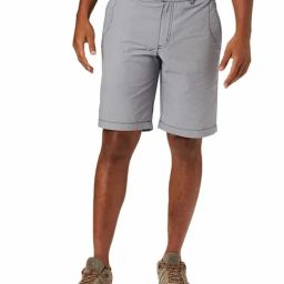 Columbia Men Grey & Blue Outdoor Elements Chambray Shorts-picture-47