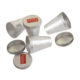 HAZEL Silver Aluminium Kulfi Moulds with Lid - Set of 4-picture-4