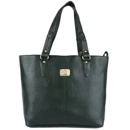 HiLEDER Green Solid Large Tote Handbag-30