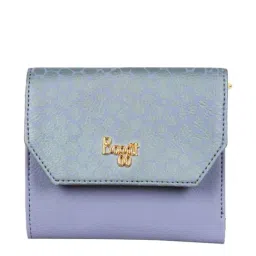 Baggit Purple Printed Tri-Fold Wallet for Women-image-48