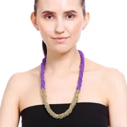 Imli Street Purple & Golden Necklace-10