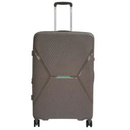 United Colors of Benetton Galaxy Brown Textured Hard Cabin Trolley Bag - 55 Cm-image-77