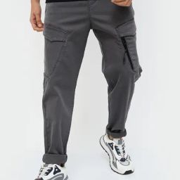 Bossini Grey Jogger Fit Cargo Jeans-image-49
