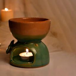 Tayhaa Green & Pink Ceramic Elegant Floral Oil Diffuser-image-2