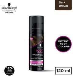 Schwarzkopf Root Retouch Temporary Root Cover Spray For Grey Coverage 120ml - Dark Brown image 2