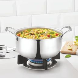 Borosil Cook Fresh Silver Stainless Steel Tri-Ply Casserole 4.6 L-image-90
