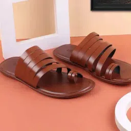 Mochi Men's Tan Toe Ring Sandals-picture-3