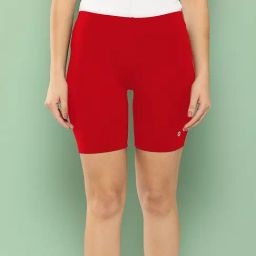 Leading Lady Red Skinny Shorts-image-56