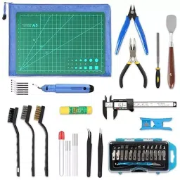 YEETIN 3D Printer Tools Accessories Kit Includes Deburring Tool, Digital Caliper Art Knife Set, Tube Cutter Storage Bag (Each of 1 Kit), PR_98-14