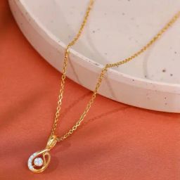 GIVA 14k Yellow Gold Origin Lab Grown Diamond Pendant-image-83
