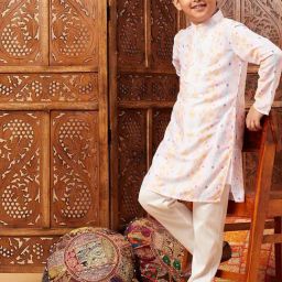 StyloBug Boys Multi All over print Kurta Set-image-56