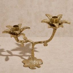 Westside Home Gold Floral Design Tealight Candle Holder-31