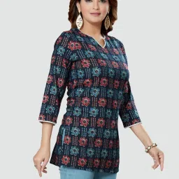 Saree Swarg Navy Printed Tunic image 4
