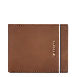 Tommy Hilfiger Calhoun Tan Leather Solid Rfid Bi-Fold Wallet-image-97
