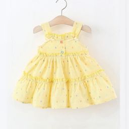 LULU & SKY Girls Checked Printed Tiered Sleeveless A-Line Dress-image-16