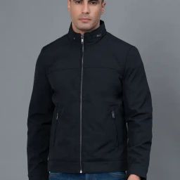 Red Tape Black Regular Fit Quilted Jacket-image-47