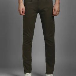 Louis Philippe Brown Cotton Slim Fit Jeans-picture-5