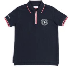 US Polo Kids Boys Blue Cotton Solid Polo T-Shirt-image-65