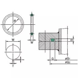 NOK O-Ring JIS, 524.53.60x544.5 mm OR Type Nitrile Rubber, OR NBR-70-1 V530-N-image-80