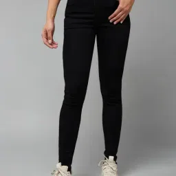 Miss Chase Black Denim Solid Jeans-picture-23