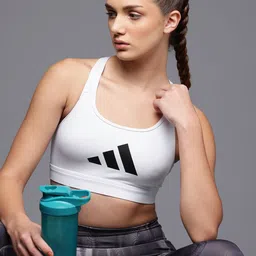ADIDAS Brand Logo Printed Medium Coverage Lightly Padded Pwrct Bl Training Bra-image-14