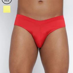 Basiics By La Intimo Red & Yellow Comfort Fit Briefs - Pack Of 2-picture-26