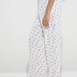 Superstar by Westside White Cherry Printed Cotton Lounge Pants-image-17