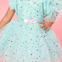 BAESD Floral Flutter Sleeve Net Fit & Flare Dress image 5