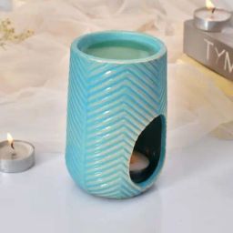 Tayhaa Blue Ceramic Artisanal Oval Aroma Oil Diffuser-33