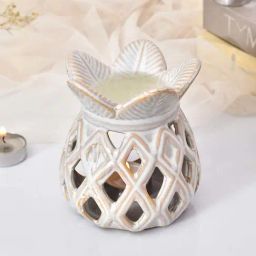 Tayhaa White Ceramic Pineapple Aromatherapy Oil Diffuser-6