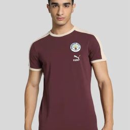 Puma Manchester City FC Purple Regular Fit Sports T-Shirt-image-67