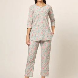Divena Multicolor Printed Top With Pyjamas-picture-11