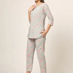Divena Multicolor Printed Top With Pyjamas image 3