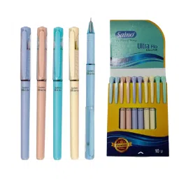 Saino Ultraflo Ball Pen Hanger Black Ink Color (Pack of 10)-picture-36