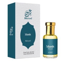 BinAwf Musk Abiyad Long Lasting Non Alcohol Attar- 6 ml-46