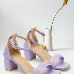 Iconics Women's Lavender Ankle Strap Sandals-37