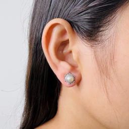 Arte Jewels 925 Sterling Silver Pearl Stud Earrings for Girls & Women-image-88