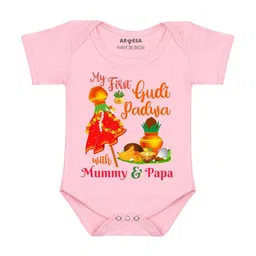 Arvesa My First Gudi PadwaPrinted Bodysuit-picture-34